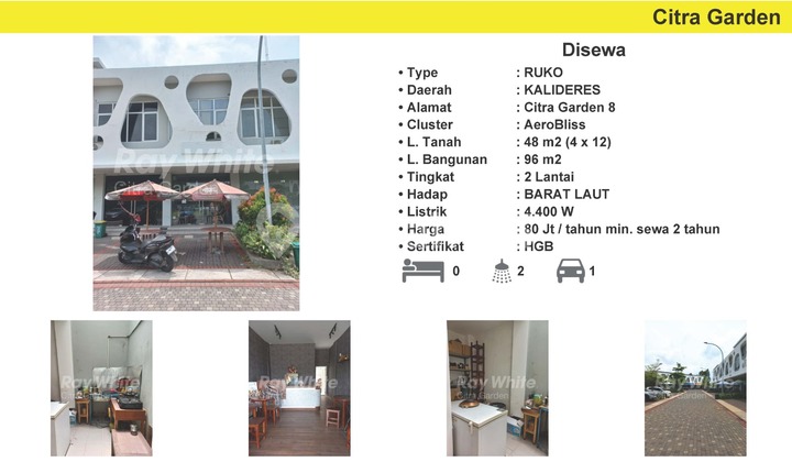 Neat and Ready-to-Use Shop House for Rent in Citra Garden (Agu) 2