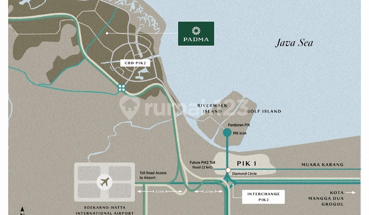 Rumah Padma PIK 2 Cluster Bharata Super Cluster 15x35m2