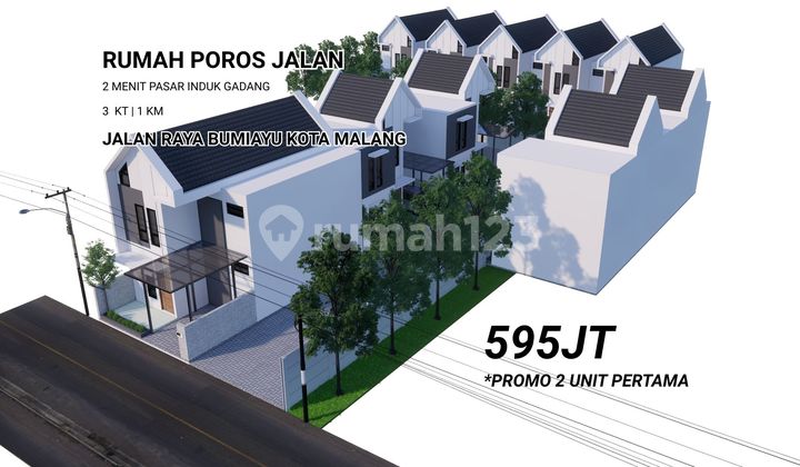 Rumah Poros Jalan Kota Malang; 2 Menit Pasar Gadang