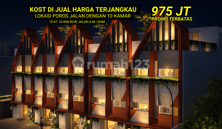 Harga 975 Juta Sudah Dapat Kost Poros Jalan dengan 10 Kamar
