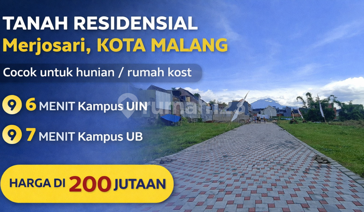 Merjosari Residential Land, Malang City Suitable for Housing