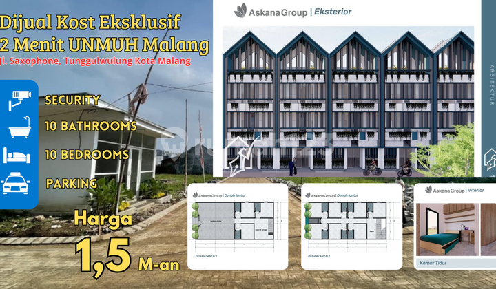 Rumah Kost Premium Selangkah Kampus Umm Kota Malang