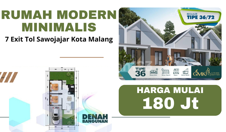 Rumah Modern Minimalis Dekat Exit Tol Kota Malang 2