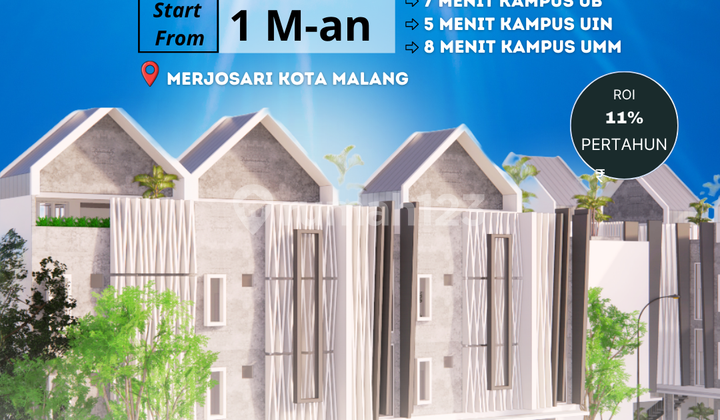 Rumah kost 7 Menit Kampus UB, Garansi pasti 132jt pertahun 1