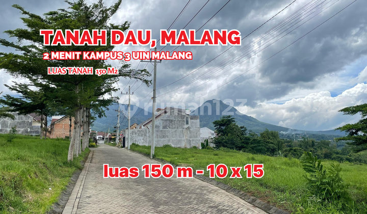 Tanah Dau, 2 Menit Kampus 3 UIN Malang. Cocok bangun Kos, Siap Balik Nama