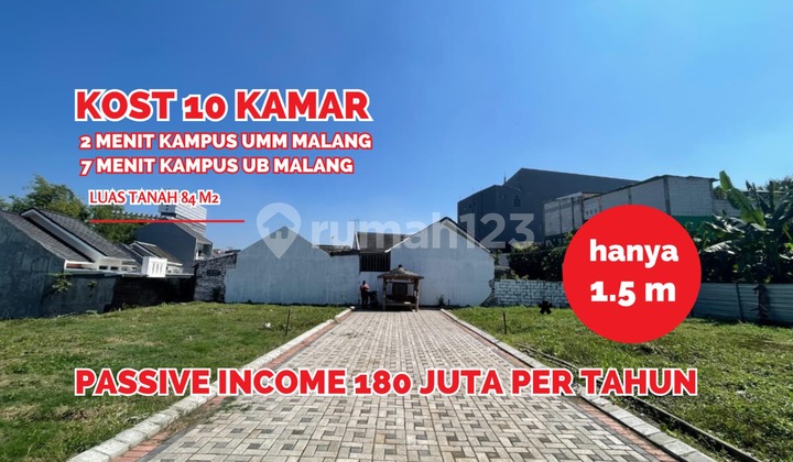 Kos Eksklusif 10 Kamar, Jaminan Passive Income 2 Tahun - Lowokwaru Kota Malang