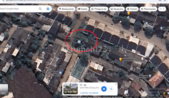 Jual rumah/ tanah hook murah di primavera residence klapanunggal cileungsi 2