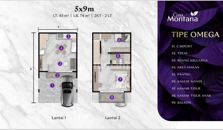 Dijual Rumah Baru 2 Lantai, Type Omega, Uk 5x9 M, Cluster Casa Montana, di Casa Pasadena Pik 2 2