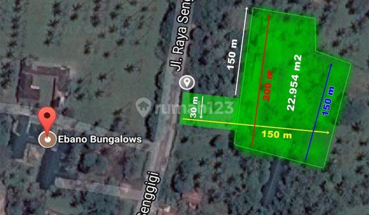 DIJUAL TANAH STRATEGIS DI JALAN RAYA SENGGIGI - LOMBOK BARAT 2