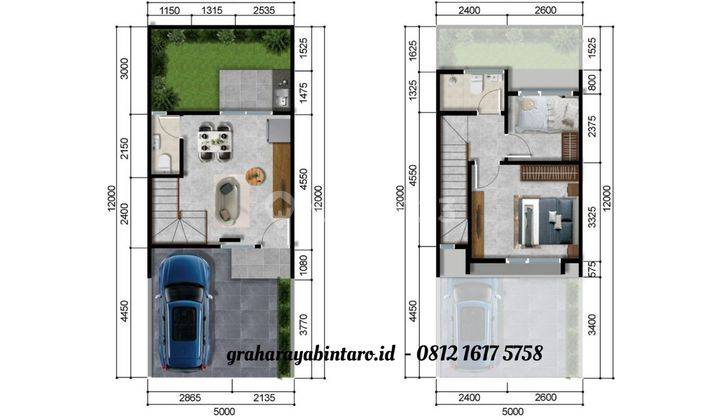 Vazza Living Tipe Pearl X2 Rumah 2 Lantai Dp 0% Graha Raya 2