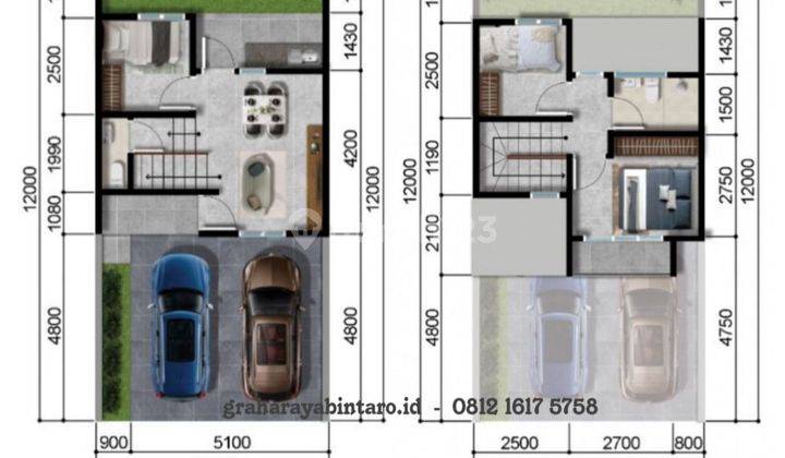 Tipe Lynden Rumah 2 Lantai 1.5m Dp 0% Hyra Graha Raya 2