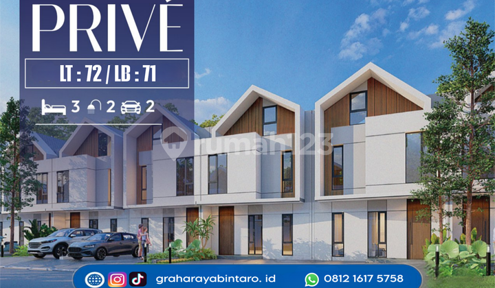 Prive Fortune Groove Rumah 2 Lantai Dp 0% Lokasi Graha Raya