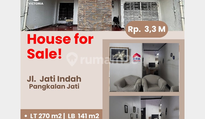 TURUN HARGA !!!!!!!! Rumah dekat Universitas Pembangunan Nasional (UPN), lapangan golf Pangkalan Jati 1