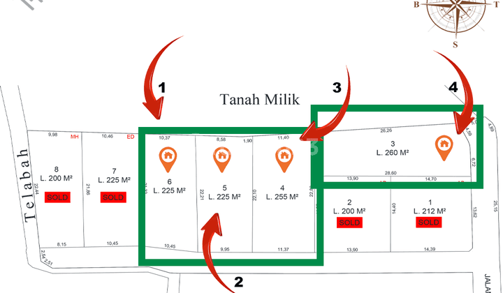 Premium Land Plot SHM 225 m² Tumbak Bayuh Parerenan 2