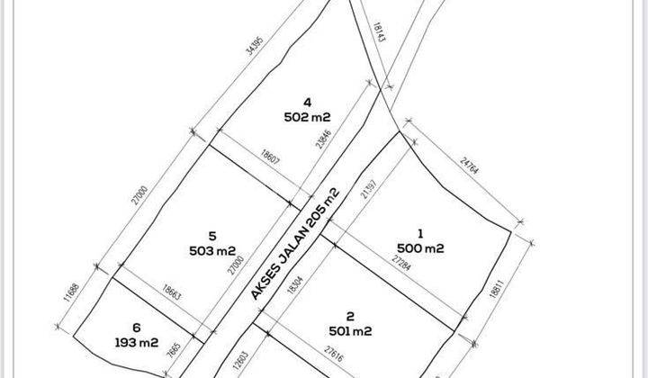 Jual Tanah di Jalan Pantai Berawa Banjar Tandeg, Badung SHM 2.700 m² 1