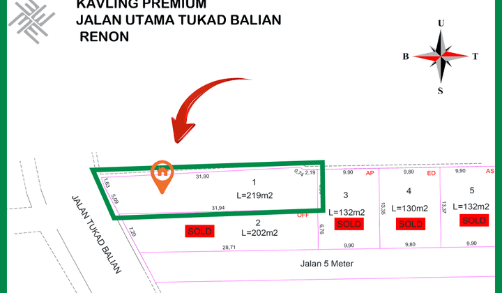 Premium Land in Renon, South Denpasar, Bali 2