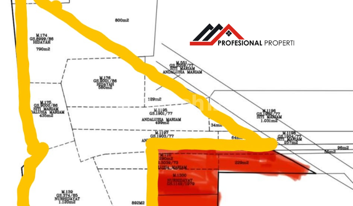 LAHAN TANAH KOSONG, HARGA JAUH DI BAWAH NJOP Jl. RE Martadinata Pamulang Tangsel