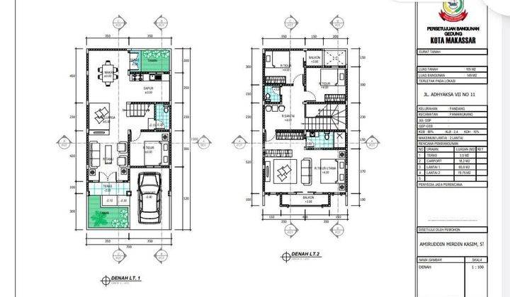 Rumah Pusat Kota Makassar Dekat Mall Panakukang 2 Lantai 2