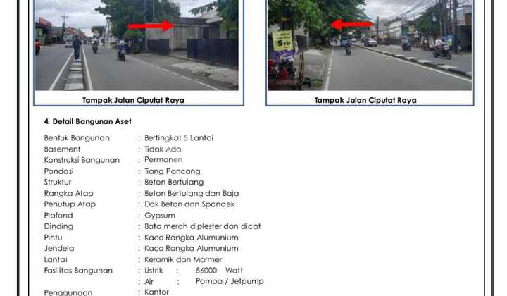 Dijual Gedung Perkantoran Setengah Harga. Dibawah Njop Di Kebayoran Lama