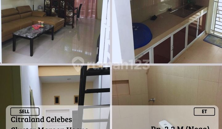 Dijual Rumah 1LT Citraland Celebes Maroon Vogue Siap Huni Nego ET