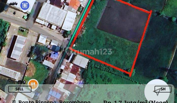 Dijual Tanah Kosong Poros Bonto Biraeng Barombong Harga Nego SH 1