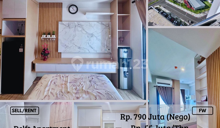 Dijual/Disewakan Apartment Delft Type Studio Siap Huni FW