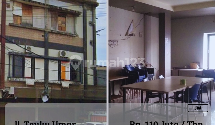 Disewakan Ruko 3LT Poros Jalan Teuku Umar Makassar Siap Pakai JW