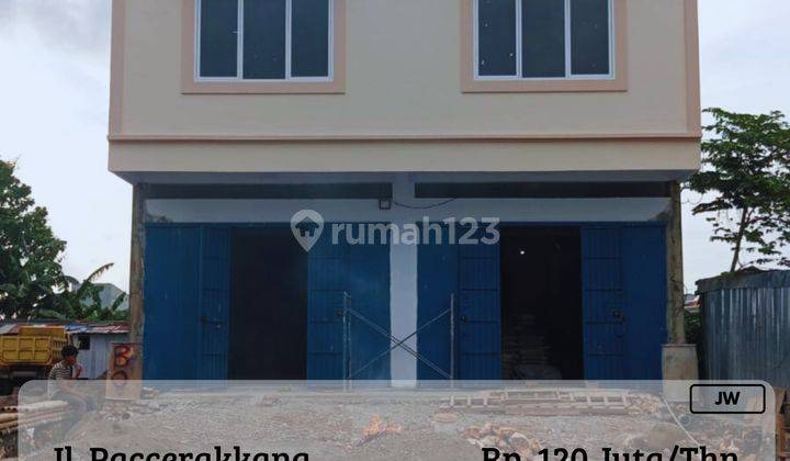 Disewakan Ruko 2LT Poros Paccerakkang Siap Pakai Strategis JW 1
