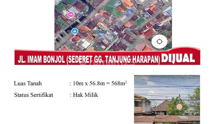 Di Jual Tanah Jl. Iman Bonjol Sederet Gg. Tanjung Harapan , Pontianak Indonesia 1