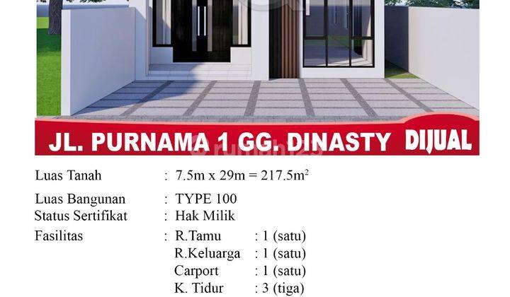 Di Jual Rumah Jl. Purnama 1 Gg. Dinasty , Pontianak Indonesia 1