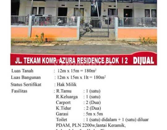 Di Jual Rumah Jl. Tekam Komp. Azura Residence Blok L 4, Pontianak Indonesia 1