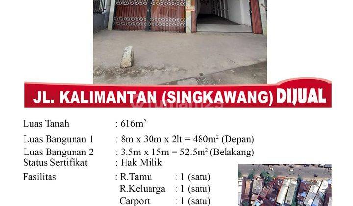 I Jual Ruko 2 Lantai, Lokasi Jl. Kalimantan SINGKAWANG , Pontianak Indonesia 1