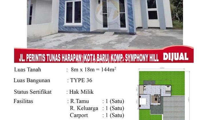 Di Jual Rumah, Lokasi Jl. Perintis Tunas Harapan Kota Baru Komp. Symphony Hill Pontianak, Indonesia 1