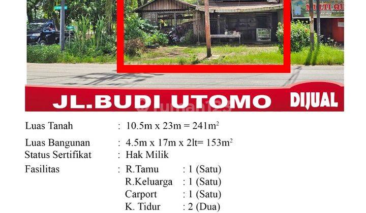 Di Jual Ruko 2 Lantai Lokasi Jl. Budi Utomo Samping Jl. Parit Pangeran Siantan Pontianak, Indonesia 1