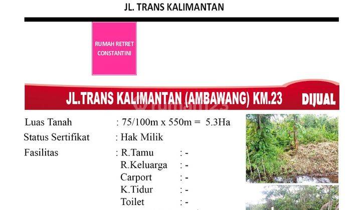 Di Jual Tanah Jl. Trans Kalimantan Ambawang Km.23, Pontianak Indonesia 1