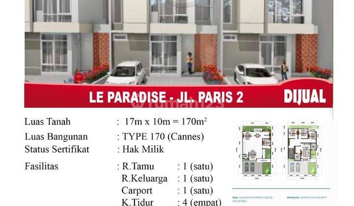 Di Jual Rumah Type 215 Valance Le Paradise, Lokasi Jl. Paris 2, Pontianak Indonesia 2