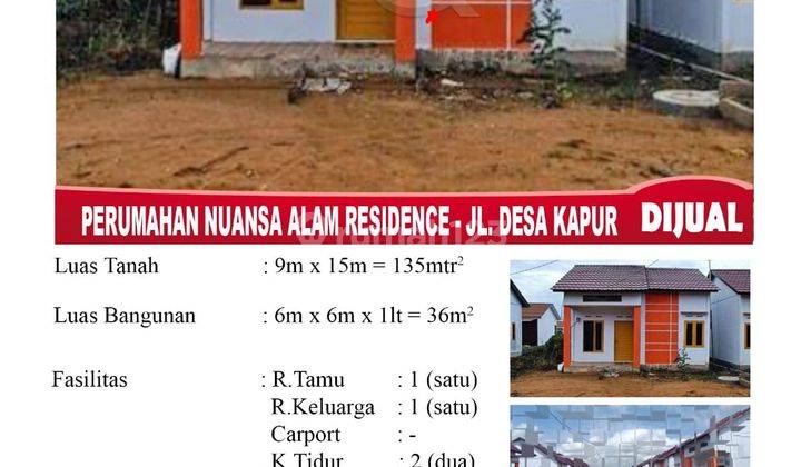 Di Jual Rumah Type 36, Perumahan Nuansa Alam Residence Lokasi Jl. Desa Kapur Pontianak, Indonesia 1