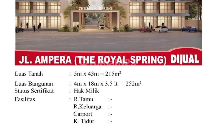 Di Jual Rumah Type 145, Lokasi Jl. Ampera The Royal Spring , Pontianak Indonesia 1