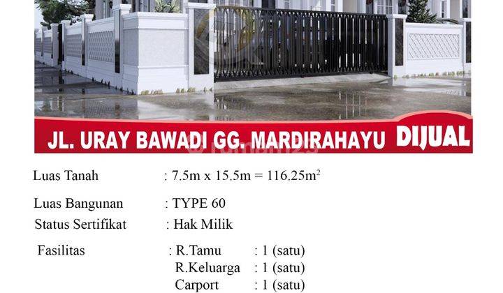 Di Jual Rumah Type 60 Jl. Uray Bawadi Gg. Mardirahayu, Pontianak Indonesia 2