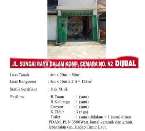 Di Jual Rumah Jl. Sungai Raya Dalam Komp. Cemara No. N2, Pontianak Indonesia 1