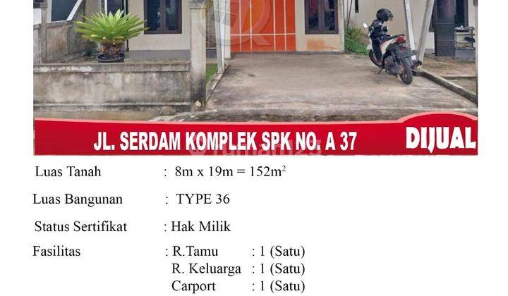 Di Jual Rumah 1 Lantai Lokasi Jl. Serdam Komplek Spk No. A 37 Pontianak Indonesia 1