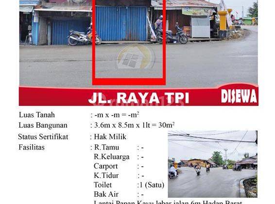 Disewakan dikontrakkan Kios 1 Lantai Lokasi Jl. Raya Tpi Pontianak, Indonesia 1