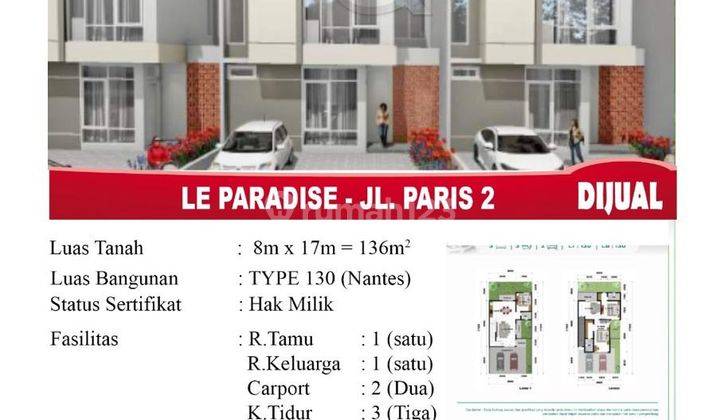 Di Jual Rumah Type 130 Nantes Le Paradise, Lokasi Jl. Paris 2, Pontianak Indonesia 1