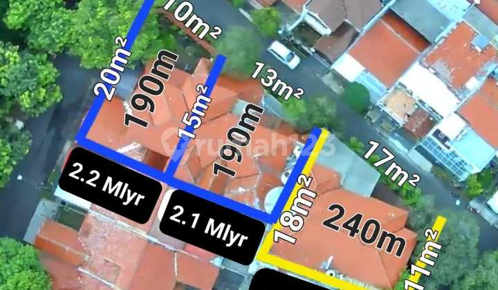 Tanah Kavling 3 Unit Komplek Palem Indah Pondok Kelapa Jakarta Timur Bebas Banjir