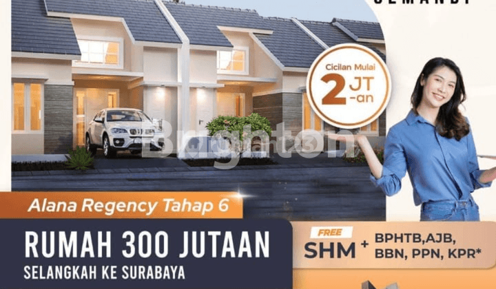 ALANA CEMANDI HANYA 300 JUTAAN AJA BISA DAPAT RUMAH DEKAT SURABAYA 1