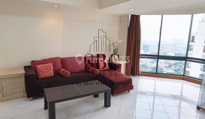 ruang tamu disewakan unit apartemen kondominium taman