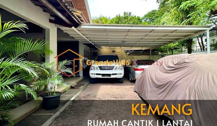 Rumah Bangunan Cantik 1 Lantai Plus Paviliun Halaman Luas At Bangka Kemang 1