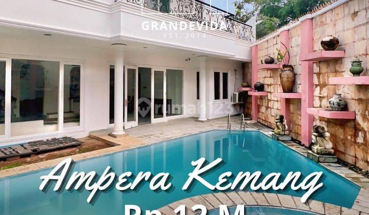 Rumah Tropis Sangat Terawat Dan Siap Huni Lokasi Bagus At Jl Kenanga Ampera Kemang 1