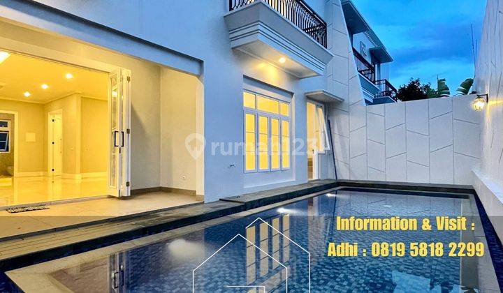 Rumah Baru Design American Classic Area Premium Ada Private Pool At Jl Brawijaya Keb Baru 1