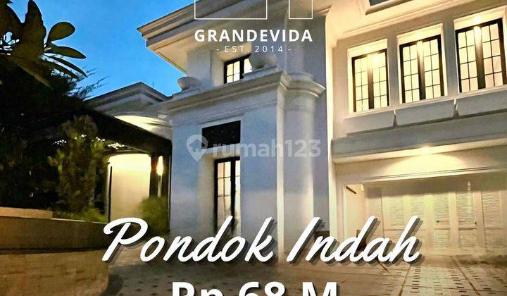 Rumah Mewah Kondisi Baru Design Classic Jalan Lebar Asri Dekat Ke Pim 1